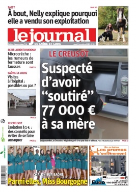 Le Journal de Saône et Loire N°20201001 du 01 octobre 2020 à télécharger sur iPad