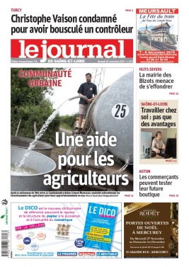 Le Journal de Saône et Loire N°20191123 du 23 novembre 2019 à télécharger sur iPad