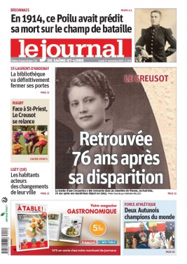 Le Journal de Saône et Loire N°20191111 du 11 novembre 2019 à télécharger sur iPad