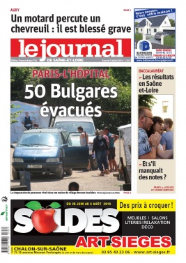 Le Journal de Saône et Loire N°20190706 du 06 juillet 2019 à télécharger sur iPad