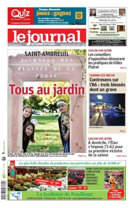 Le Journal de Saône et Loire N°20211024 du 24 octobre 2021 à télécharger sur iPad