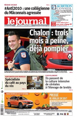Le Journal de Saône et Loire N°20210918 du 18 septembre 2021 à télécharger sur iPad