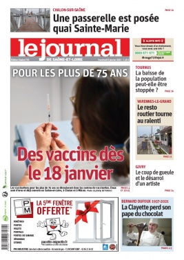 Le Journal de Saône et Loire N°20210108 du 08 janvier 2021 à télécharger sur iPad