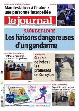 Le Journal de Saône et Loire N°20201118 du 18 novembre 2020 à télécharger sur iPad