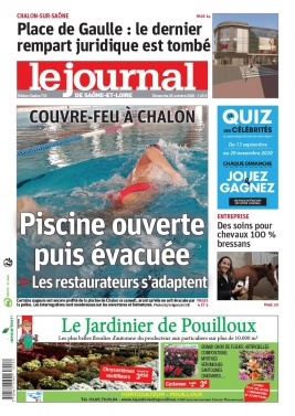 Le Journal de Saône et Loire N°20201025 du 25 octobre 2020 à télécharger sur iPad