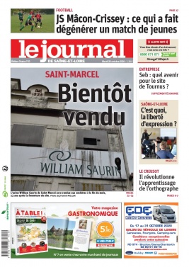 Le Journal de Saône et Loire N°20201020 du 20 octobre 2020 à télécharger sur iPad