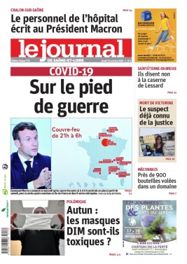 Le Journal de Saône et Loire N°20201015 du 15 octobre 2020 à télécharger sur iPad