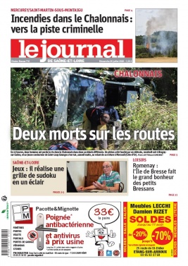Le Journal de Saône et Loire N°20200726 du 26 juillet 2020 à télécharger sur iPad