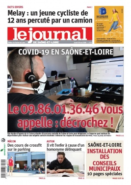 Le Journal de Saône et Loire N°20200528 du 28 mai 2020 à télécharger sur iPad