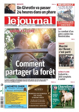 Le Journal de Saône et Loire N°20191125 du 25 novembre 2019 à télécharger sur iPad