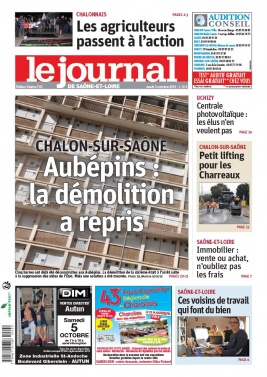 Le Journal de Saône et Loire N°20191003 du 03 octobre 2019 à télécharger sur iPad
