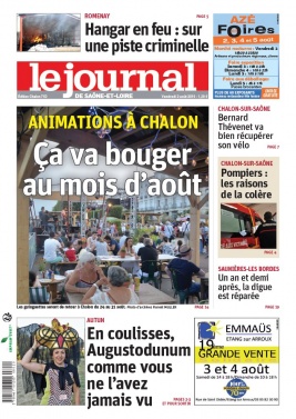 Le Journal de Saône et Loire N°20190802 du 02 août 2019 à télécharger sur iPad