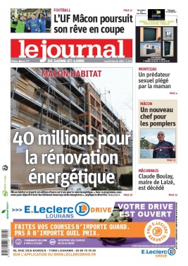 Le Journal de Saône et Loire N°20210208 du 08 février 2021 à télécharger sur iPad