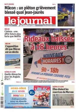 Le Journal de Saône et Loire N°20210102 du 02 janvier 2021 à télécharger sur iPad