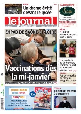 Le Journal de Saône et Loire N°20201218 du 18 décembre 2020 à télécharger sur iPad