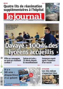 Le Journal de Saône et Loire N°20201110 du 10 novembre 2020 à télécharger sur iPad