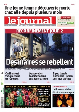 Le Journal de Saône et Loire N°20201031 du 31 octobre 2020 à télécharger sur iPad