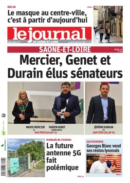 Le Journal de Saône et Loire N°20200928 du 28 septembre 2020 à télécharger sur iPad