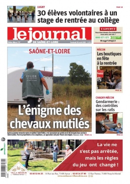 Le Journal de Saône et Loire N°20200828 du 28 août 2020 à télécharger sur iPad