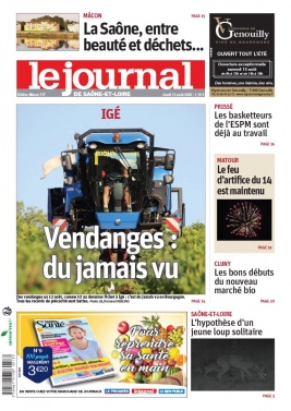 Le Journal de Saône et Loire N°20200813 du 13 août 2020 à télécharger sur iPad