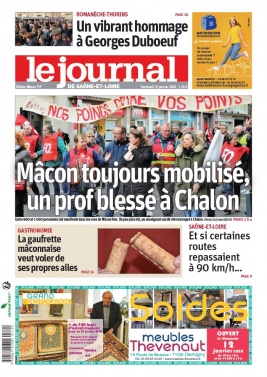 Le Journal de Saône et Loire N°20200110 du 10 janvier 2020 à télécharger sur iPad