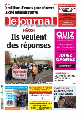 Le Journal de Saône et Loire N°20191110 du 10 novembre 2019 à télécharger sur iPad