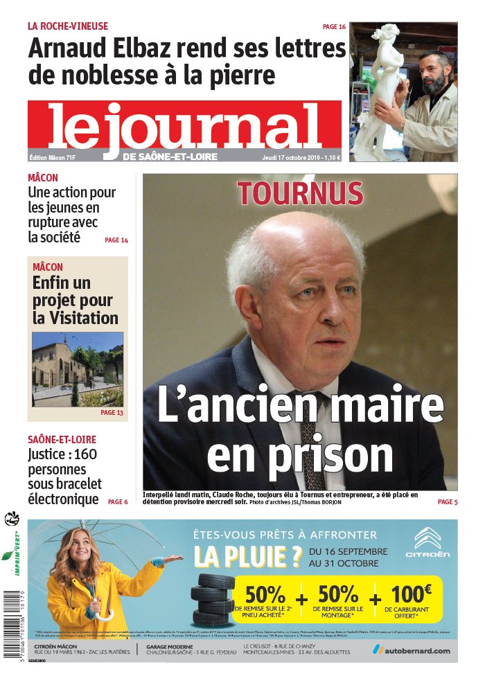 Le Journal De Saone Et Loire N 20191107 Du 07 Novembre 2019 A