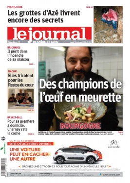 Le Journal de Saône et Loire N°20191010 du 10 octobre 2019 à télécharger sur iPad