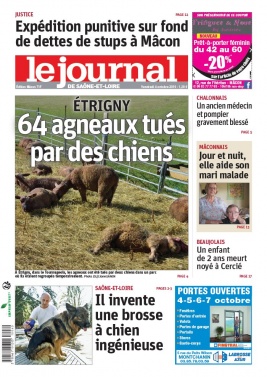 Le Journal de Saône et Loire N°20191004 du 04 octobre 2019 à télécharger sur iPad