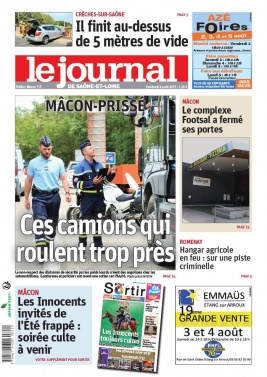 Le Journal de Saône et Loire N°20190802 du 02 août 2019 à télécharger sur iPad