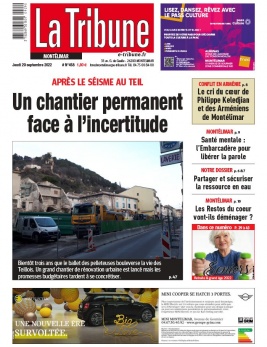 Lisez La Tribune de Montélimar - Montélimar du 29 septembre 2022 sur ePresse.fr