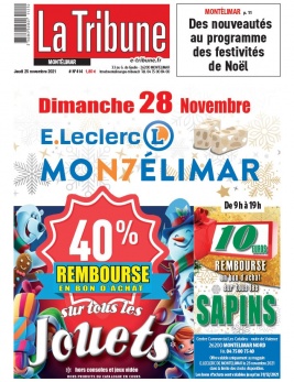 La Tribune de Montélimar N°4014 du 25 novembre 2021 à télécharger sur iPad