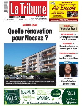 La Tribune de Montélimar N°3997 du 29 juillet 2021 à télécharger sur iPad