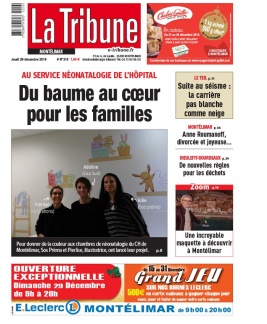 La Tribune de Montélimar N°314 du 26 décembre 2019 à télécharger sur iPad