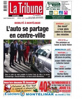 La Tribune de Montélimar N°312 du 12 décembre 2019 à télécharger sur iPad