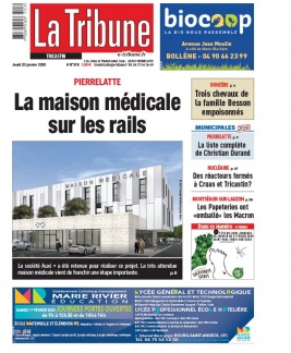 La Tribune de Montélimar N°318 du 23 janvier 2020 à télécharger sur iPad