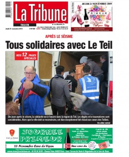 La Tribune de Montélimar N°309 du 21 novembre 2019 à télécharger sur iPad