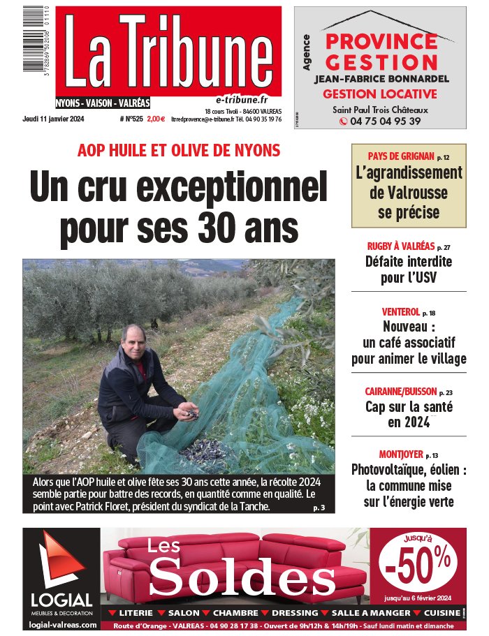 Lisez La Tribune De Montélimar Nyons Vaison Valréas Du 11 Janvier