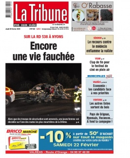 La Tribune de Montélimar N°322 du 20 février 2020 à télécharger sur iPad