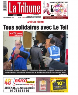 La Tribune de Montélimar N°309 du 21 novembre 2019 à télécharger sur iPad