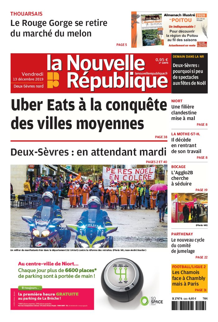 La Nouvelle République 13 décembre 2019 Abonnement Nouvelle République Pas Cher avec le BOUQUET ePresse.fr
