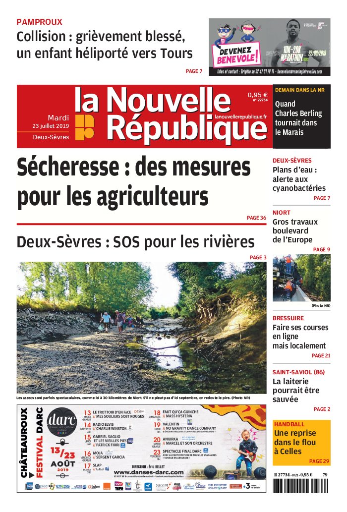 La Nouvelle République 23 juillet 2019 Abonnement Nouvelle République Pas Cher avec le BOUQUET ePresse.fr