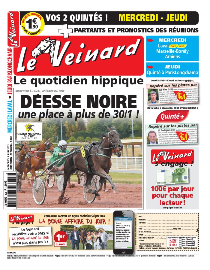 Le Veinard N°20220608 du 08 juin 2022 à télécharger sur iPad