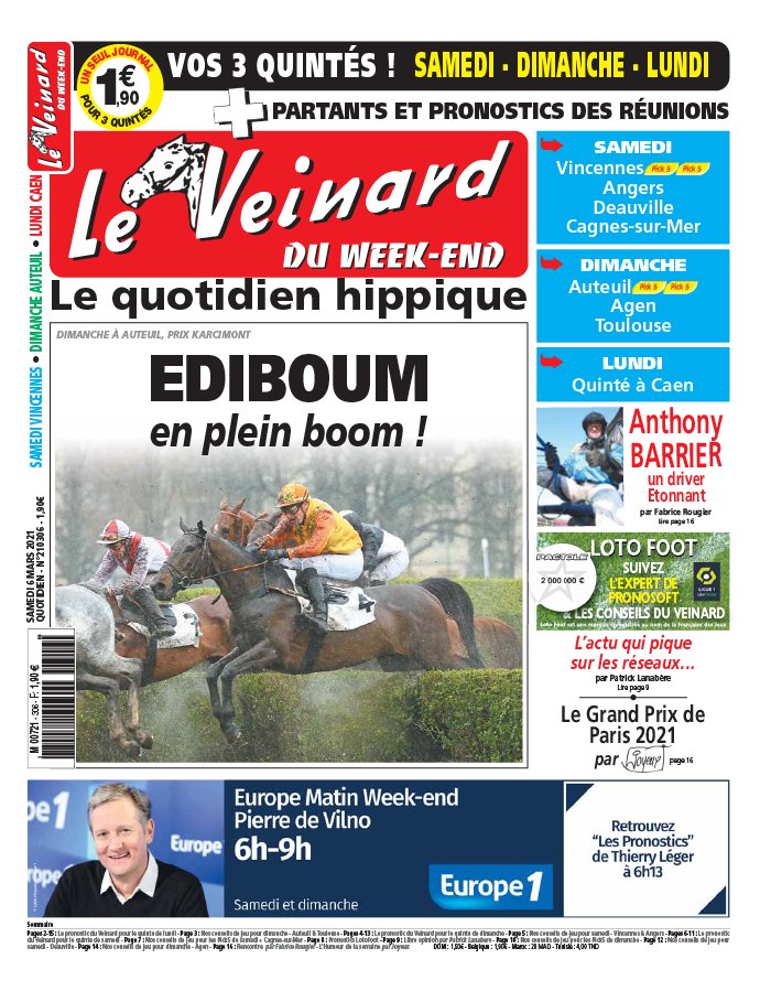 Le Veinard 06 mars 2021 Abonnement Le Veinard