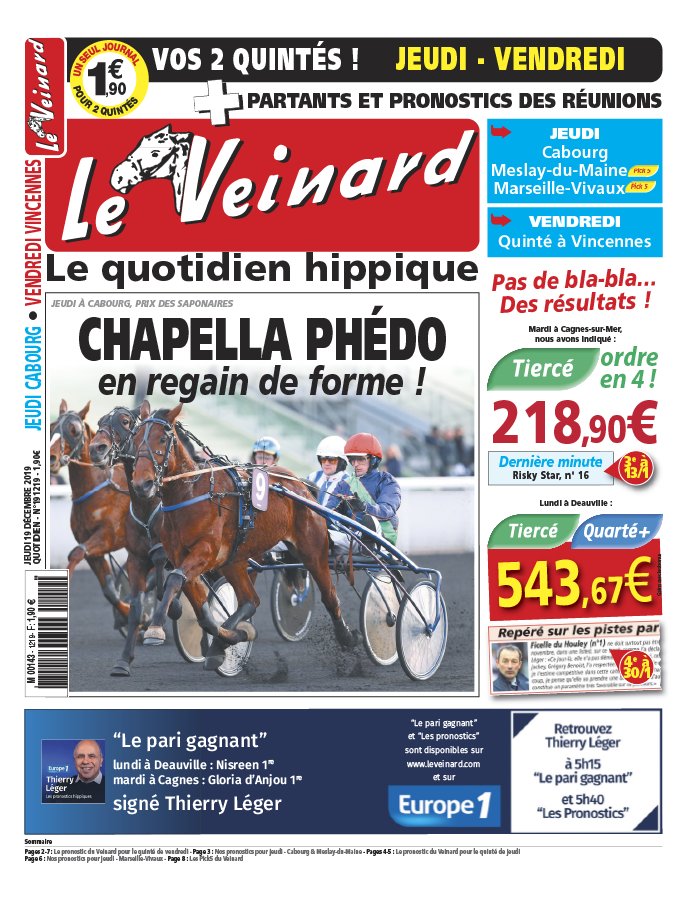 Le Veinard N?�20191219 du 19 d?�cembre 2019 ?� t?�l?�charger sur iPad