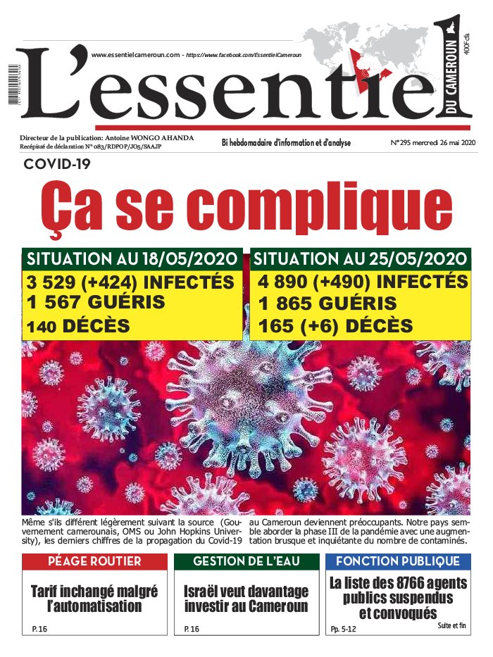 L'essentiel du Cameroun 26 mai 2020 L'essentiel du Cameroun du 26 mai 2020