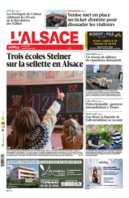 Lisez L'Alsace - Colmar du 25 avril 2024 sur ePresse.fr