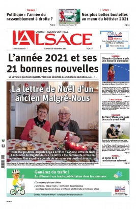 L'Alsace N°20211225 du 25 décembre 2021 à télécharger sur iPad