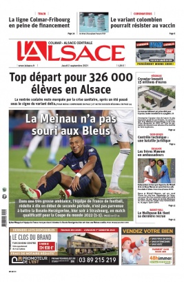 L'Alsace N°20210902 du 02 septembre 2021 à télécharger sur iPad