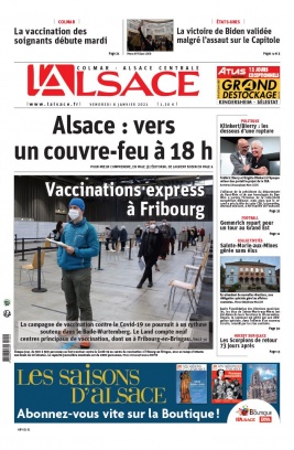 L'Alsace N°20210108 du 08 janvier 2021 à télécharger sur iPad